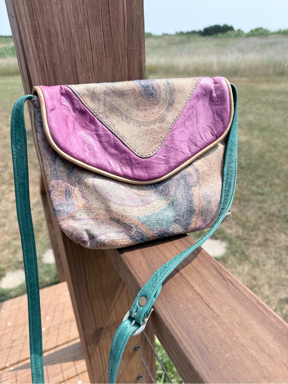 Vintage Daniel Victor Pastel Leather Crossbody